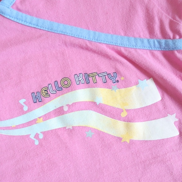 Vintage Y2K HELLO KITTY Pink Baby Tee / 4-5Y - Picture 4 of 7